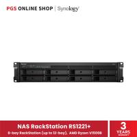 Synology NAS RackStation RS1221+ (อุปกรณ์จัดเก็บข้อมูลบนเครือข่าย) 8 Bay RackStation, AMD Ryzen V1500B สินค้ารับประกัน 3 ปี