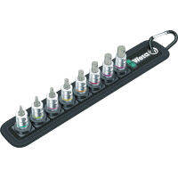 Wera - black 003881 Zyklop 1/4" Drive In-Hex-Plus Bit Socket Set with Holding Function