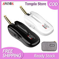 AROMA ARG-05 Wireless Guitar Audio Transmission System Transmitter Receiver Built-in Rechargeable Battery 115 Feet Transmission Distance for Electric Guitar Bass