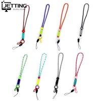 1pc 24cm Lanyard Fluorescent Phone Case Hanging Cord Bag Keycord Pendant Braid Waist Rope Key Holder Keychain For Car Keys