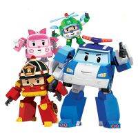 Robocar Poli การ์ตูนเกาหลีหุ่นยนต์ตุ๊กตาคริสต์มาสกวางเรนเดียร์เครื่องบินโมเดลรถยนต์แปลงร่างด้วยมือการแปลงตัวเลขแอคชั่นอะนิเมะสำหรับเด็ก