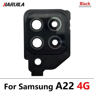 เคส A226B Samsung Galaxy A22 4G 5G ใหม่ของแท้ A225F เลนส์กระจกกล้องมองหลังหลังพร้อมที่ยึดภาพกรอบ