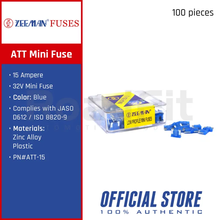 ATT 15A 32V Mini Fuses, Blue, 100pieces PNATT15 Lazada PH