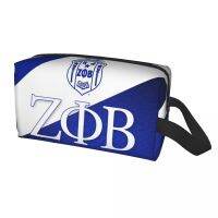 ร้อนที่กำหนดเอง Zeta Phi Beta กรีกจดหมาย1920เดินทางกระเป๋าเครื่องสำอางผู้หญิง ZOB แต่งหน้าแป้งออแกไนเซอร์เลดี้ความงามการจัดเก็บ Dopp ชุด