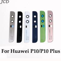 Jcd สำหรับ Huawei ขึ้นไป P10/P10บวกด้านหลังเลนส์กระจกกล้องถ่ายรูปที่เปลี่ยนฝาครอบชิ้นส่วนสีทองสีขาวสีดำสีเทาทองคำสีกุหลาบสีเขียว