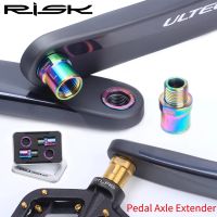 RISK Titanium Ti Bike Pedal Axle Extender Bicycle Pedal Extension Bolts Spacers 16mm 20mm for MTB Road Bicycle Pedals 1 Pair