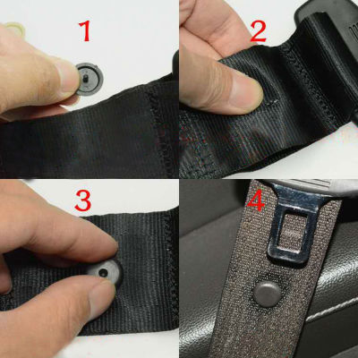 ；‘【】- 2Pc/Set Safety Car Parts Seat Belt Fixing Clips Seat Belt Stopper Spacing Buckle Black Beige Seat Belt Stop Button Fastener