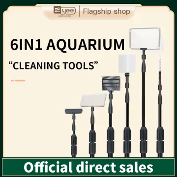 Aquarium Fish Tank Cleaning Tool Sponge Scourer Long Handle Brush Algae  Remover for sale online