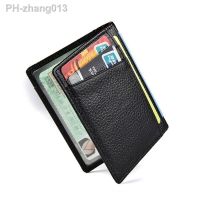 New Fashion Business Credit Card Holder Driving License ID Card Holder Case Bifold Purse Male Litchi Leather Wallet Purse Bag