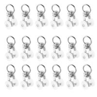 ✤✕ 20 Pcs Bracket Plastic Hooks Hanging Pulley Curtain Slider Silent Gliders Stainless Steel Runner Roller Track