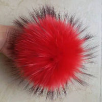 100 Natural Raccoon Fur Pompons DIY Real Fur PomPom Big Ball Fluffy Ponpon for Cap Hat Skullies Knitted Beanies Shoes 13-14cm