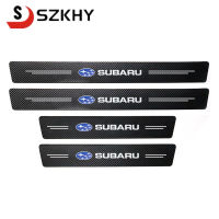 สติกเกอร์ป้องกันธรณีประตูรถยนต์4ชิ้นสำหรับ Subaru Impreza Forester Tribeca XV Mouth