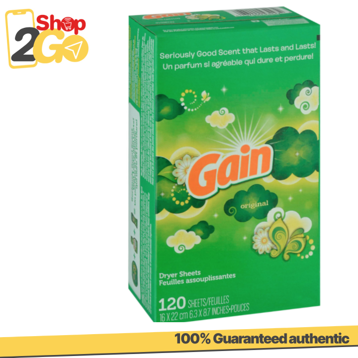 Gain Dryer Sheets, Original Scent, 120 count Lazada PH