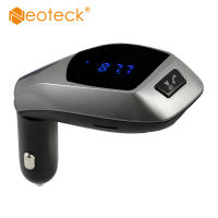 Neoteck แฮนด์ฟรีบลูทูธที่รองรับเครื่องส่งสัญญาณไร้สาย USB SD เครื่องเล่น MP3อะแดปเตอร์ไร้สายจากการ์ด TF ไปยังรถยนต์ผ่านวิทยุ FM