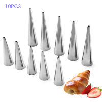 10Pcs Conical Tube Cone Roll Moulds Spiral Croissants Molds Cream Horn Mould Pastry Mold Cookie Dessert Kitchen Baking Tool