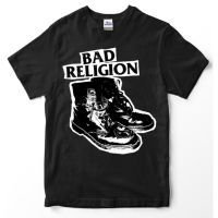 เสื้อยืดโอเวอร์ไซส์เสื้อยืด พิมพ์ลาย bad religion BAND BOOTS Premium สไตล์พังก์ร็อคS-4XL  QTJE