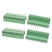 Tcenofoxy 5.08mm Phoenix Connectors 4 Sets 300V 10A 5.08mm Pitch 11P Male Female PCB Screw Terminal Block Connector Green