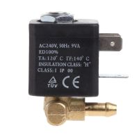 Normally Closed Cannula N/C AC 220V-240V G1/8 Brass Steam Air Generator Water Solenoid Valve