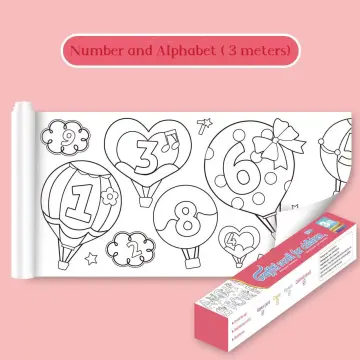 Coloring Paper Roll for Kid Mess Free Sticky Drawing Paper Roll for Toddler  Wall Coloring Activity Stickers Set for Gift Toy