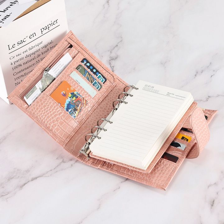 joyir-genuine-leather-rings-planner-notebook-binder-planner-card-holder-multifunctional-agenda-diary-with-30mm-ring-organizer-card-holders