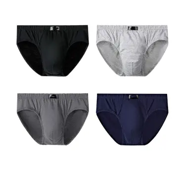 Longjiang Wide Waistband Men Briefs Ultra Soft Underpants Stripe U Convex  Mid Waist Panties for Inside Wear 