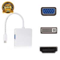 ??HOT!!ลดราคา?? ตัวแปลง 3 in 1 Mini Display Port to VGA/DVI/HDMI Adapter Converterfor Apple iMac Mac (White)#1456 ##ที่ชาร์จ แท็บเล็ต ไร้สาย เสียง หูฟัง เคส Airpodss ลำโพง Wireless Bluetooth โทรศัพท์ USB ปลั๊ก เมาท์ HDMI สายคอมพิวเตอร์