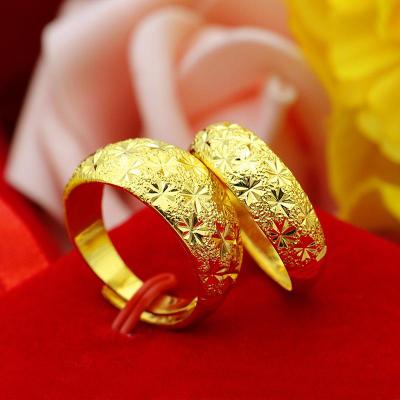 [ฟรีค่าจัดส่ง] แหวนทองแท้ 100% 9999 แหวนทองเปิดแหวน. แหวนทองสามกรัมลายใสสีกลางละลายน้ำหนัก 3.96 กรัม (96.5%) ทองแท้ RG100-492