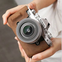 Roadfisher Vintage ของแท้หนังกระเป๋ากล้องกระเป๋าป้องกันกรณีฐาน Sheath Grip สำหรับ Nikon ZFC Z-FC