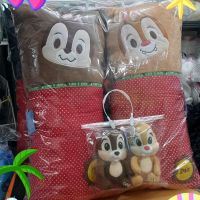 เซตหมอนผืนผ้า 1 คู่ Chip &amp; Dale แถมตุ๊กต 2 ตัว ลิขสิทธิ์แท้