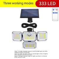 Dragonpad Lampu Tenaga Surya Led 333กลางแจ้งเซ็นเซอร์ตรวจจับการเคลื่อนไหวมนุษย์เหนี่ยวนำปรับหัว Ip65โคมไฟผนังพลังงานแสงอาทิตย์กันน้ำ