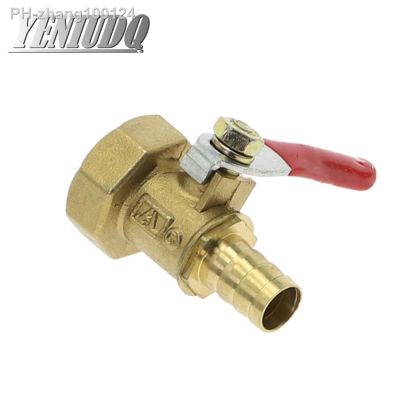 Brass Barbed ball valve 4-12 Hose Barb 1/8 1/2 1/4 Female Thread Connector Joint Copper Pipe Fitting Coupler Adapter