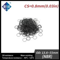 5PCS/Lot Nitrile Rubber Black NBR CS0.8mm OD13.6/18/22.3/25/30.6/32.8/42/47/55mm O Ring Gasket Oil Resistant Waterproof O ring