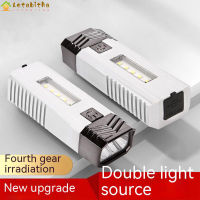 Letabitha ไฟฉายจิ๋ว Led กลางแจ้ง,Usb แบบมัลติฟังก์ชั่นซังชาร์จไฟได้แบตเตอรี่สำรองน้ำหนักเบาไฟติดจักรยานที่แข็งแกร่ง