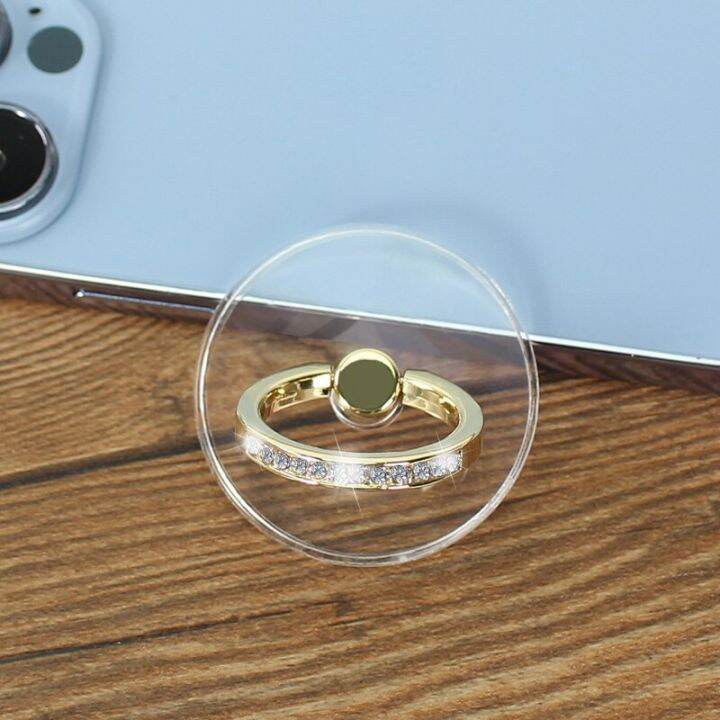 cell-phone-ring-holder-stand-diamond-transparent-finger-grip-clear-360-degree-rotation-kickstand-compatible-iphones-ring-grip