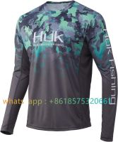 Huk เสื้อตกปลารัดรูปกันยูวีสำหรับผู้ชาย,เสื้อตกปลาป้องกันรังสียูวีเสื้อตกปลาเสื้อตกปลาไอคอน X Camo Upf 50 +