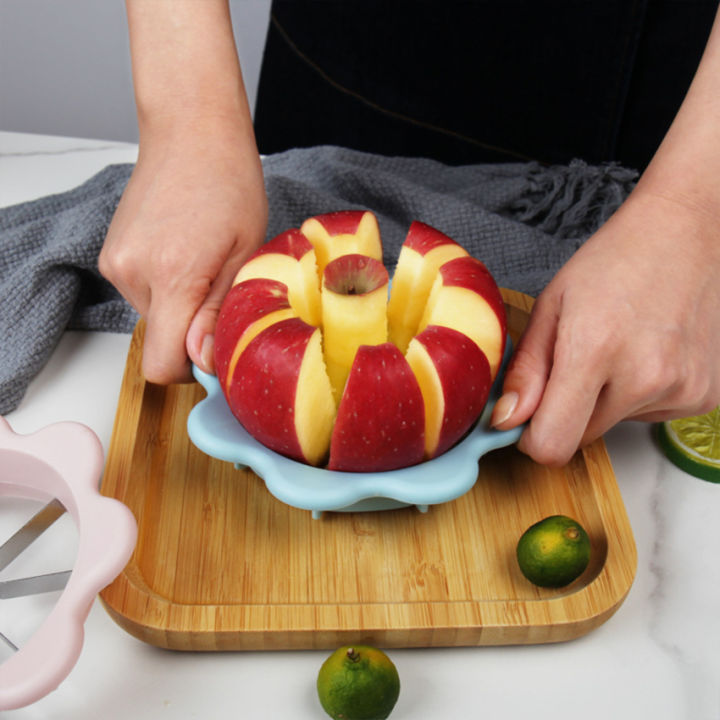 มีดหั่นแอปเปิ้ล-แอปเปิ้ลสแตนเลสมีดหั่นแอปเปิ้ล-cored-ที่หั่นผลไม้อุปกรณ์ปอกแอปเปิ้ลตัดที่ตัดผลไม้