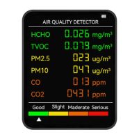 แบบพกพาคุณภาพอากาศในร่มสำหรับ PM2.5/PM10 CO2ฟอร์มาลดีไฮด์ /Hcho TVOC การตรวจสอบแบบเรียลไทม์สำหรับห้องในครัวเรือน