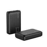 ☁✲✵ Ultrathin mobile phone charging treasure Mini mobile power supply 10000 mA thermal clothing Portable charging treasure 5V black