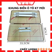 Bộ Khung Biển Số Inox Và Ốp Mica  Trước + Sau + Pat  Gắn Ô tô Mẫu Mới