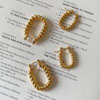 LAC.COLLECTION - Candy Hoops ต่างหูห่วงทรงตัว U บิดเกลียว