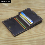 FANCODI Credit ID Card Case Genuine leather Handmade High Quality Men