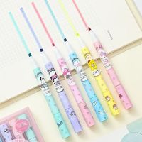 PEN-SARIO-HILIGHT?ปากกาไฮไลท์ 1แพ็ค 6ด้าม คละสี ไม่ซึมกระดาษ ลายการ์ตูน น่ารักมาก ?