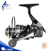 Lure Spinning Fishing Reel Anti-Slip 5.2:1อัตราทดเกียร์ความเร็วสูง8กก. ลากสูงสุด2000-7000sreies ตกปลา Reel