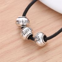 10Pcs/Set Pandora Style Love Large Beads for Womens Charm Bracelet Necklace DIY Jewelry Making Supplies Spacer Beaded