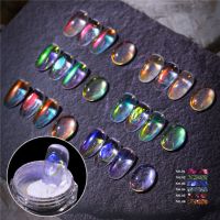 【CW】 Muscle Multicolor Holo Glitter Mirror Powders Dust Chameleon Pigment Dipping Decoration