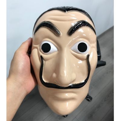 หน้ากาก Salvador Dali คอสเพลย์เงินปล้นหน้ากากพลาสติกประกอบฉากชุดงานปาร์ตี้ฮาโลวีน