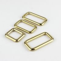 【CW】♀☸  brass square ring buckles cast seamless rectangle rings leather craft bag strap buckle garment belt luggage purse