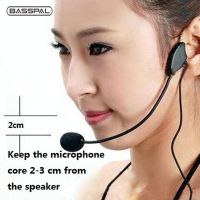 Basspal TDM-100 Head-mounted Microphone Portable Lightweight Wired 3.5mm Plug Guide Lecture Speech Mic