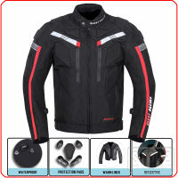 NEW Jacket Motorcycle Men Waterproof Moto Cold-proof Autumn Winter Motorbike Riding Moto Jacket Black Racing Protection Clothing