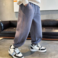 กางเกงเด็กชายสีทึบ Sweatpants สำหรับชายฤดูใบไม้ผลิฤดูใบไม้ร่วง Sweatpants สำหรับเด็กสไตล์ลำลองชายเสื้อผ้า6 8 10 12 14